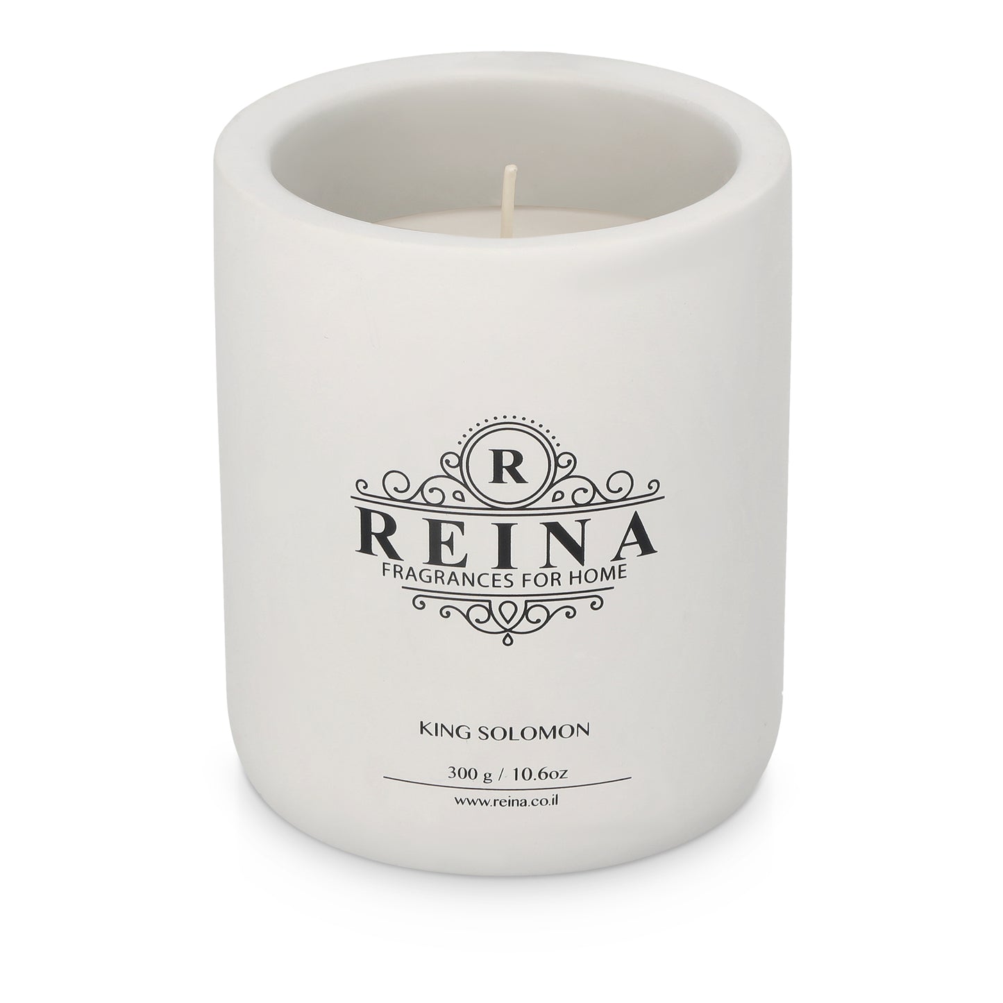 נר ריחני בכלי בטון בניחוח ספא יוקרתי KING SOLOMON