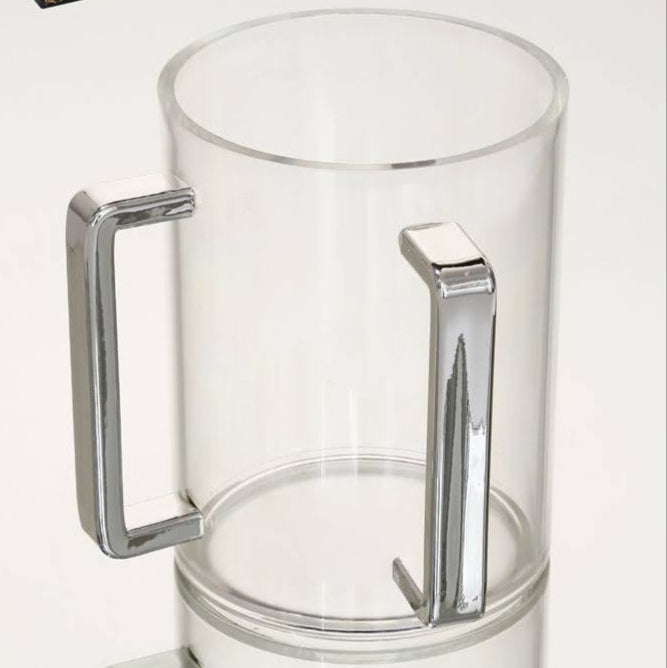 נטלת אקריליק - ידיות כסופות