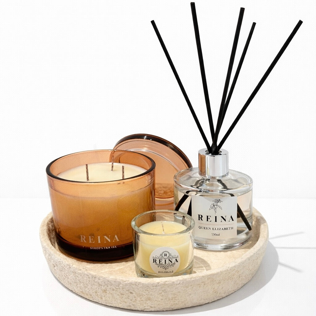 ״רוגע ושקט״ מארז מתנה נרות ריחניים ומפיץ ריח