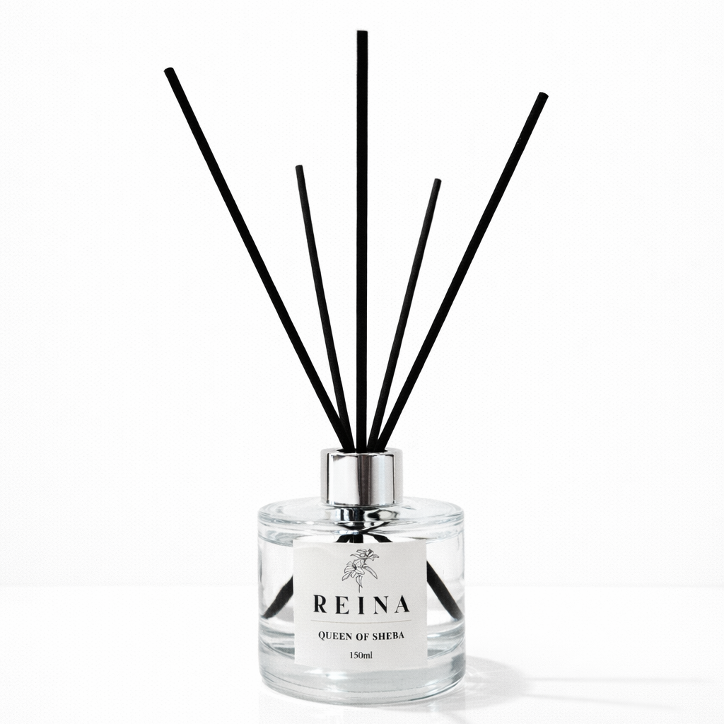 מפיץ ריח מקלות 150 מ״ל בניחוח מלון ספא מפנק QUEEN OF SHEBA
