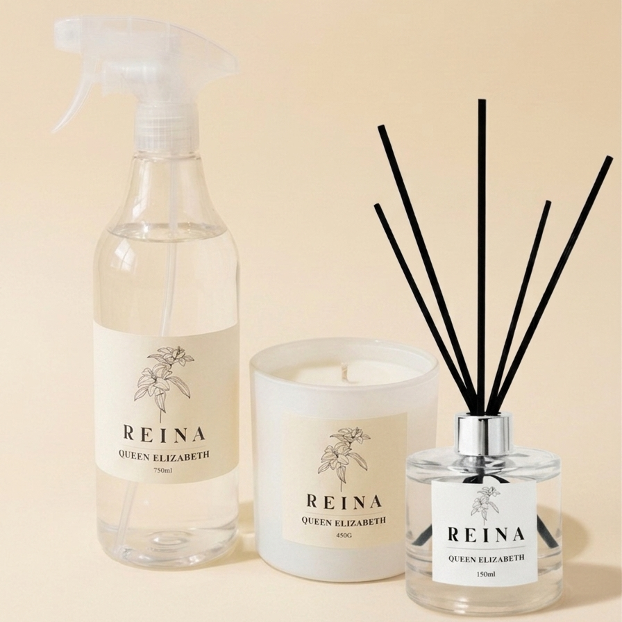 מארז מתנה נר ריחני ומפיצי ריח - בהשראת ניחוח מלון בראשית