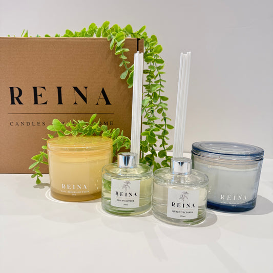 מארז מתנה נרות ריחניים ומפיץ ריח - אהבה