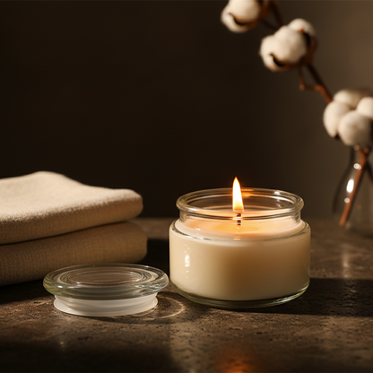 Classic glass candle - moody styled