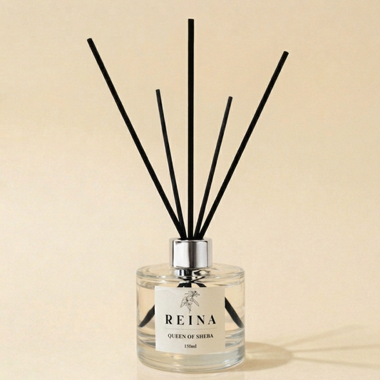 מפיץ ריח מקלות 150 מ״ל בניחוח מלון ספא מפנק QUEEN OF SHEBA